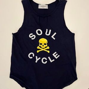 SoulCycle navy blue muscle tank - size small